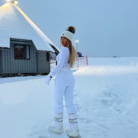 Mia Woodhall enjoying her time at Lapland, Artic Circle.